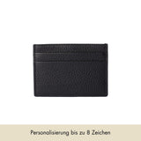 Kartenhalter genarbtes Leder | Schwarz - Kartenhalter mit Personalisierung - Schwarz | MERSOR