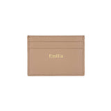 Card Holder Grained Leather | Beige