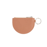 Cosmetic Bag Grained Leather | Dark Red & Gold