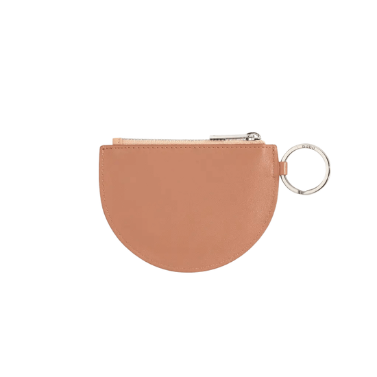 Cosmetic Bag Grained Leather | Dark Red & Gold