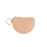 Cosmetic Bag Grained Leather | Dark Red & Gold