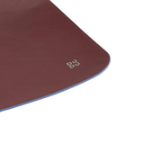 Cosmetic Bag Grained Leather | Dark Red & Gold