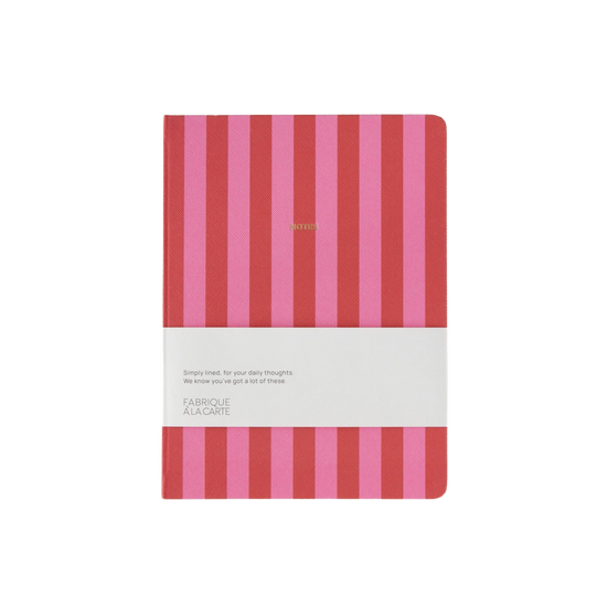 Notizbuch Journal | Rosa-Rot Gestreift