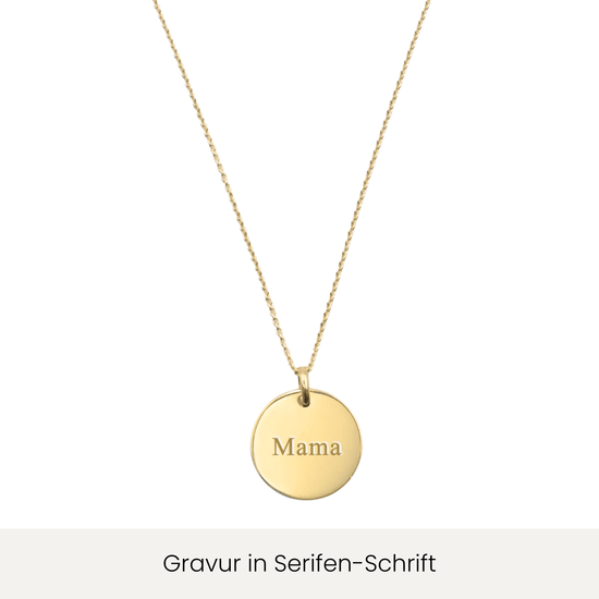 Personalised engraving pendant real gold | name